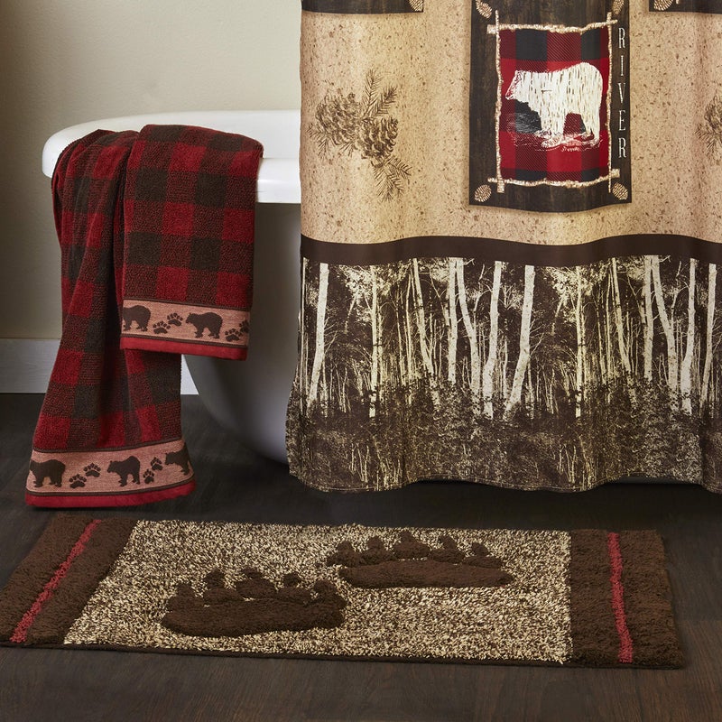 SKL Home Yellowstone Sundance 100% Cotton Premium Hand Towel, 500 GSM, Soft & Absorbent, Plaid/Buffalo Check, Red - Image 4
